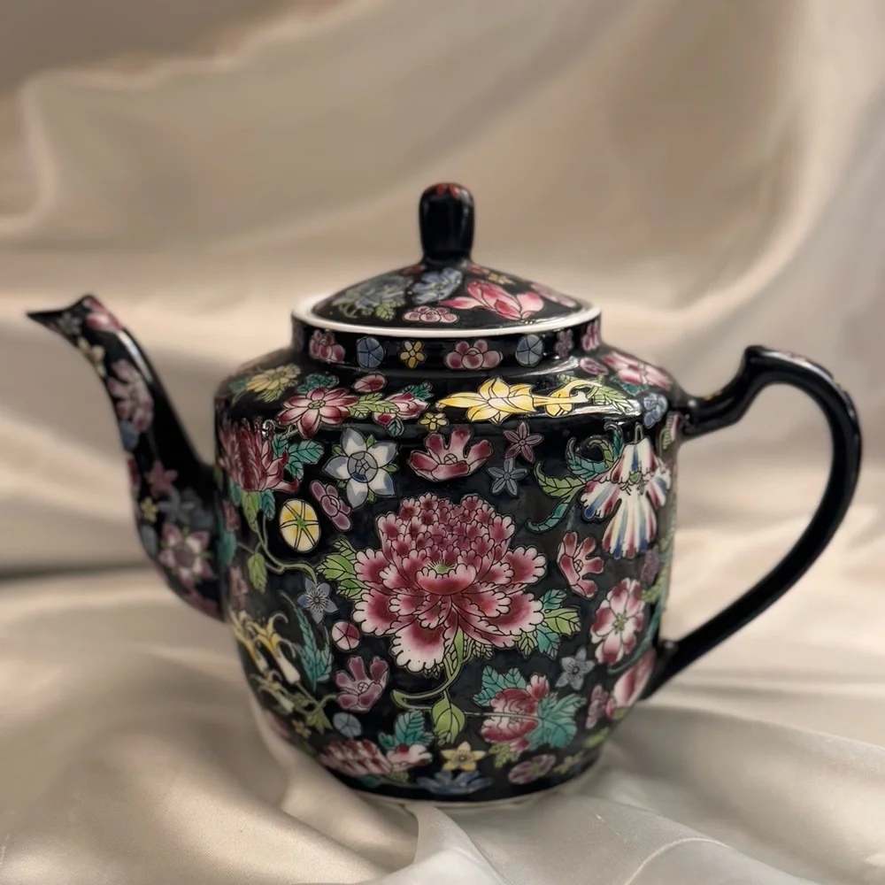 Vintage Chinese Tea Pot (flawless except few speckles INSIDE) ceramic - Picture 12 of 12